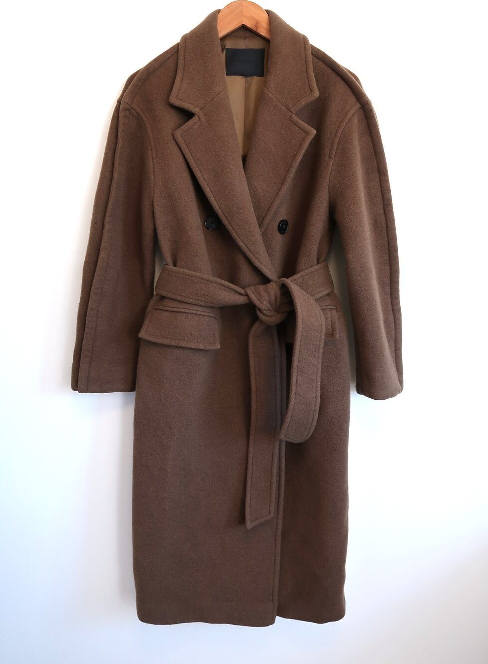 MO&CO Wool Cashmere Oversized Double Breasted Belted Long Overcoat Coat XS $1115